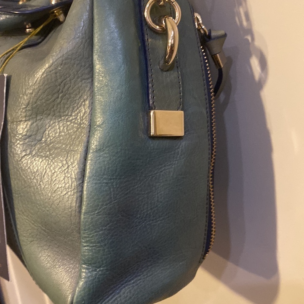 Tre Vero leather satchel purse crossbody bag removable strap - Picture 5 of 11